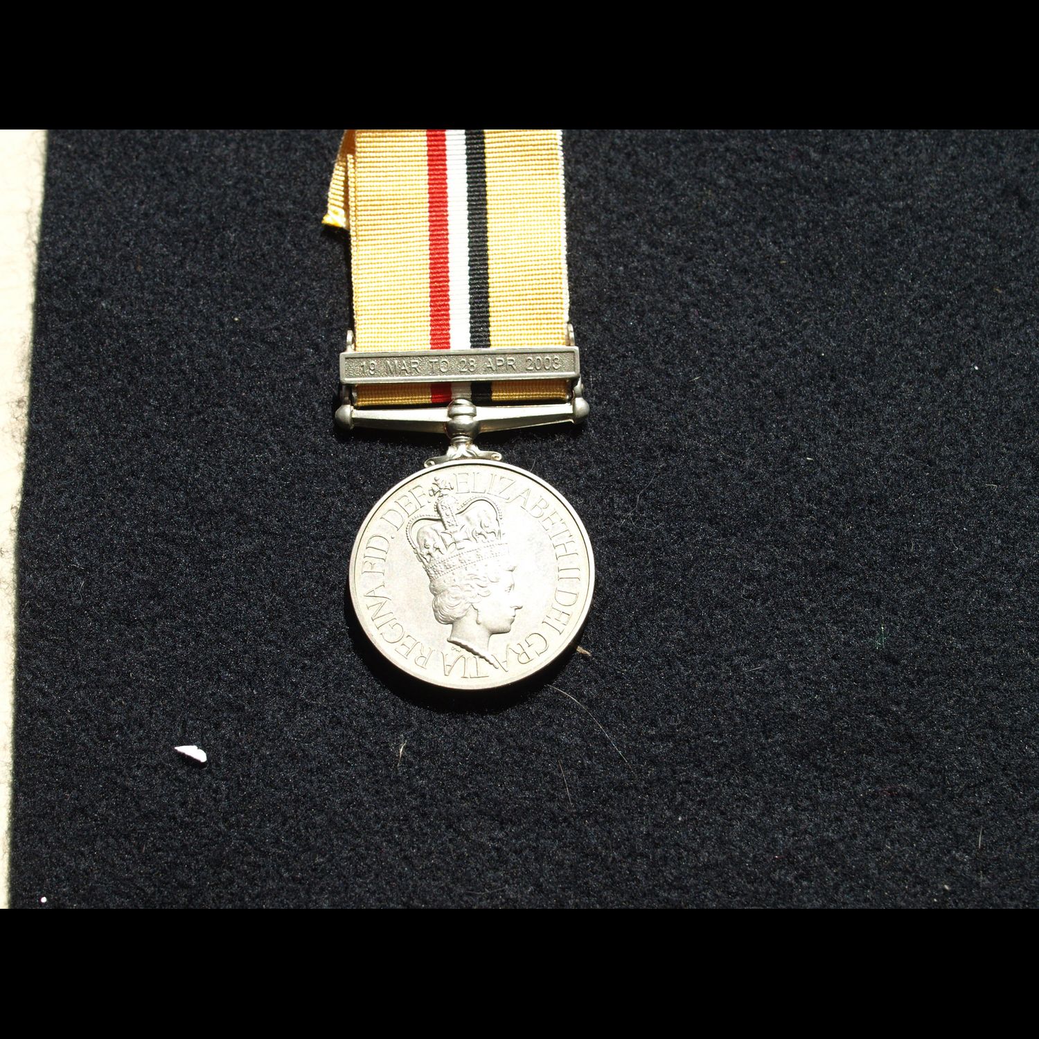 Iraq Medal clasp 19 Mar to 28 Apr 2003 Trooper Black Scots Dragoon Guards only 338 issued
