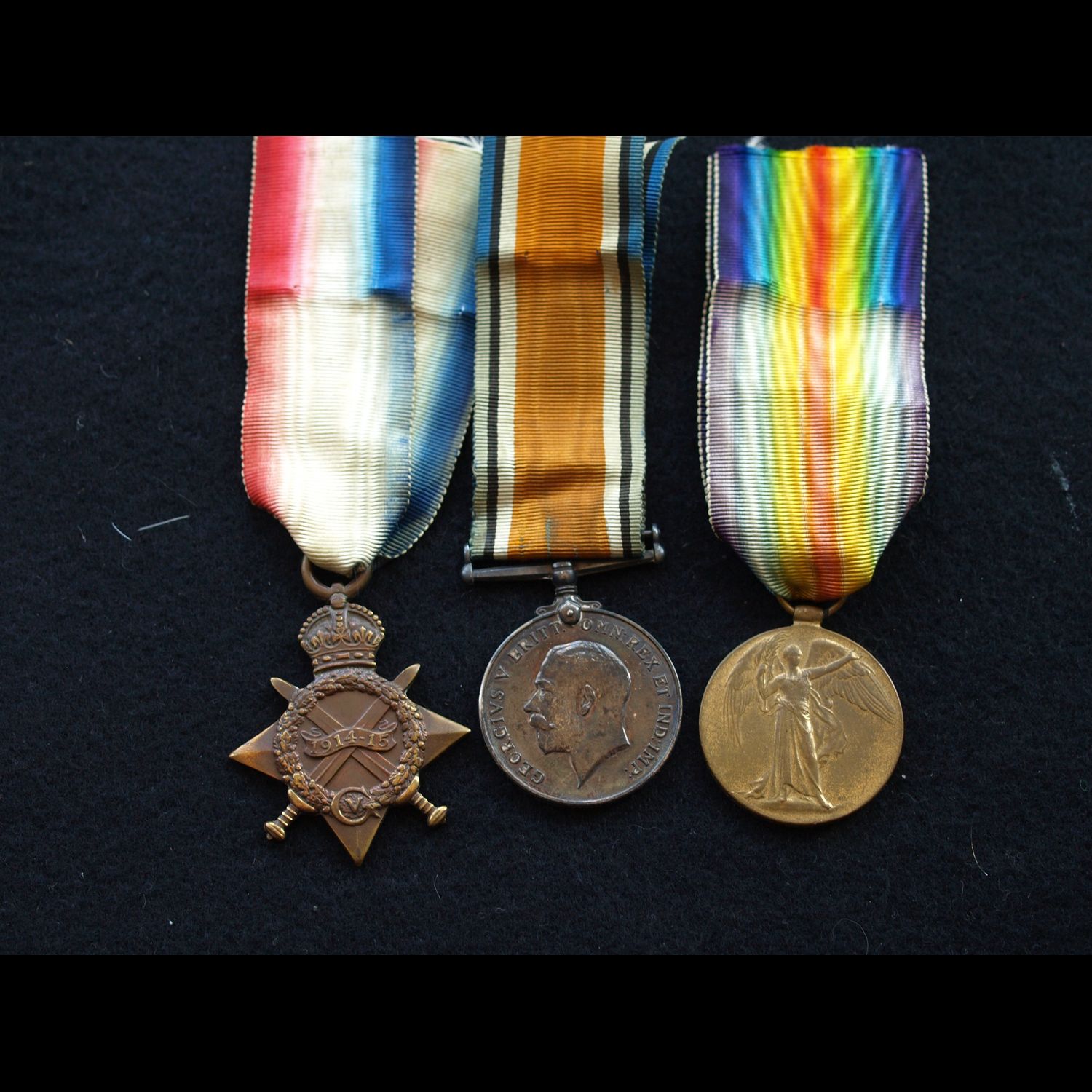 1914/15 Trio Low number 166 Sapper Robertson Royal Engineers