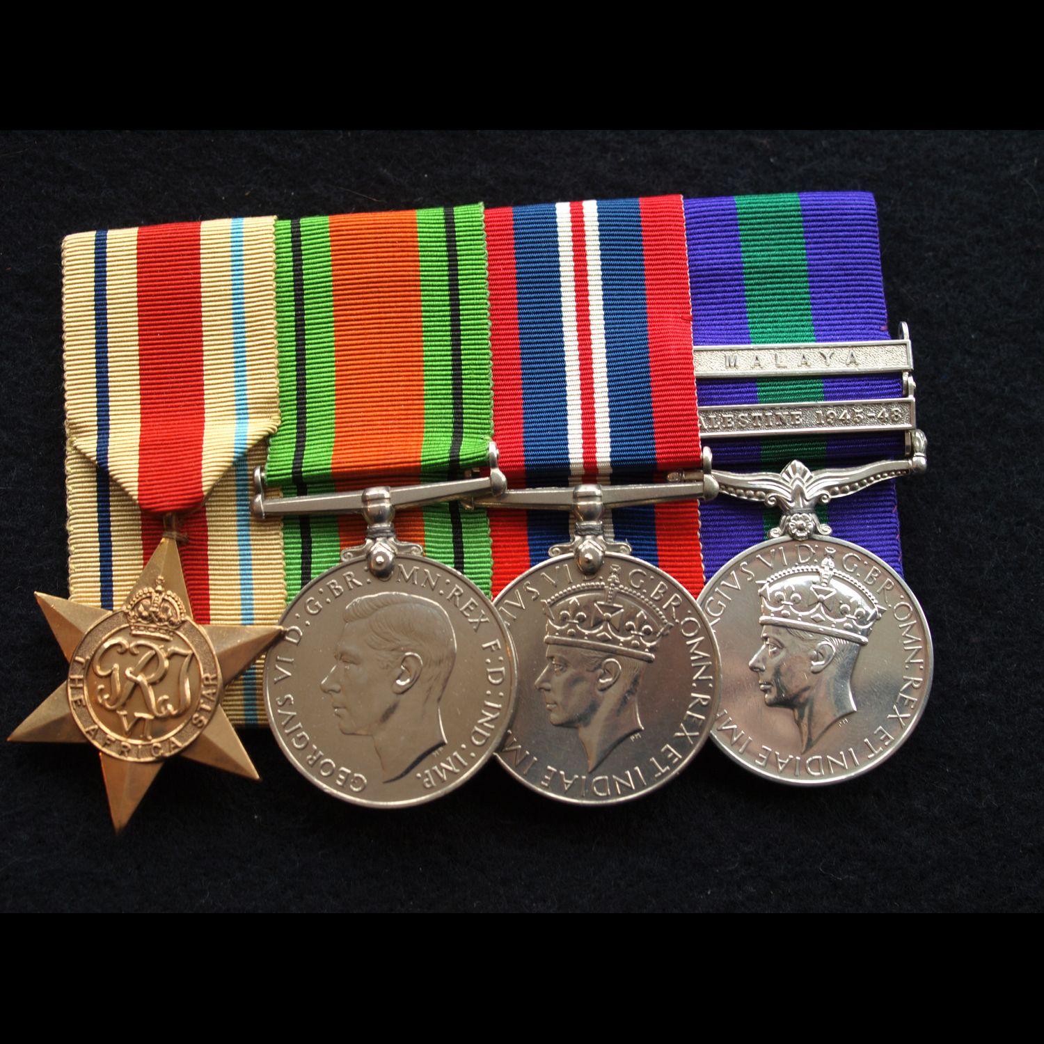 WW2 GSM Palestine 1945/48 & Malaya Squadron Leader Fairfoot RAF