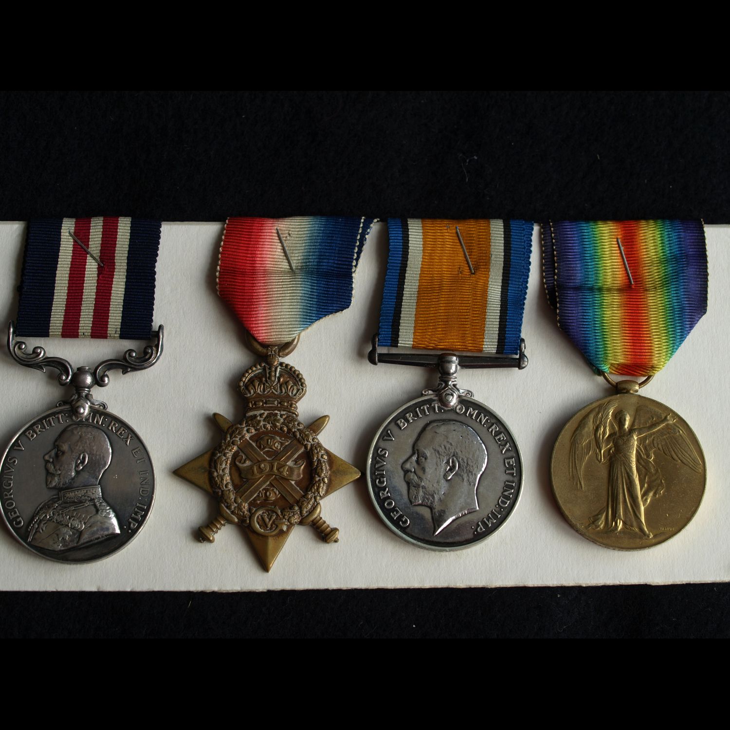 WW1 MM & 1914 Trio Pte Gibbons 12th late 1st Royal Scots Fusiliers WIA x 2 & KIA 24th July 1918