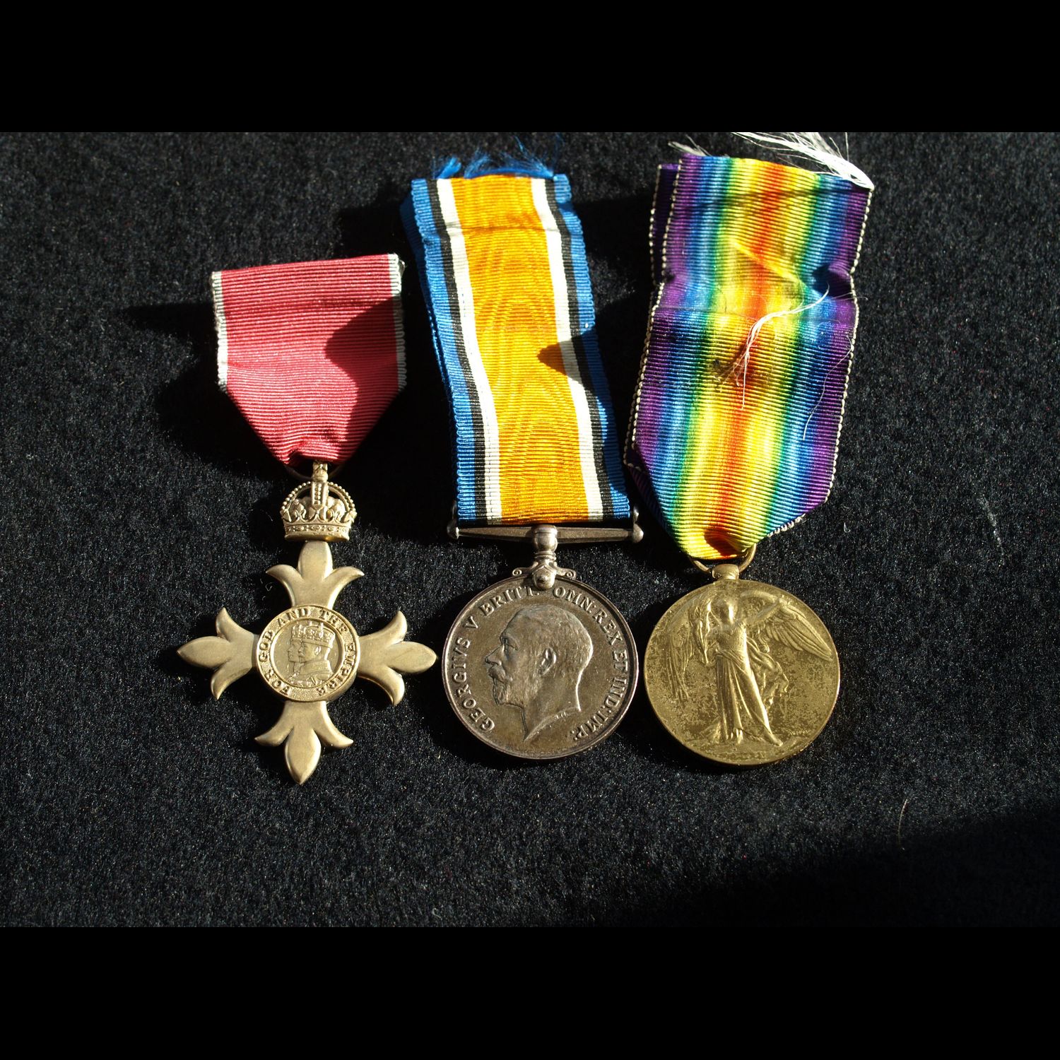 OBE (civil) & WW1 Pair Capt Spink WIA 10/07/1916 6th Cheshire Regt