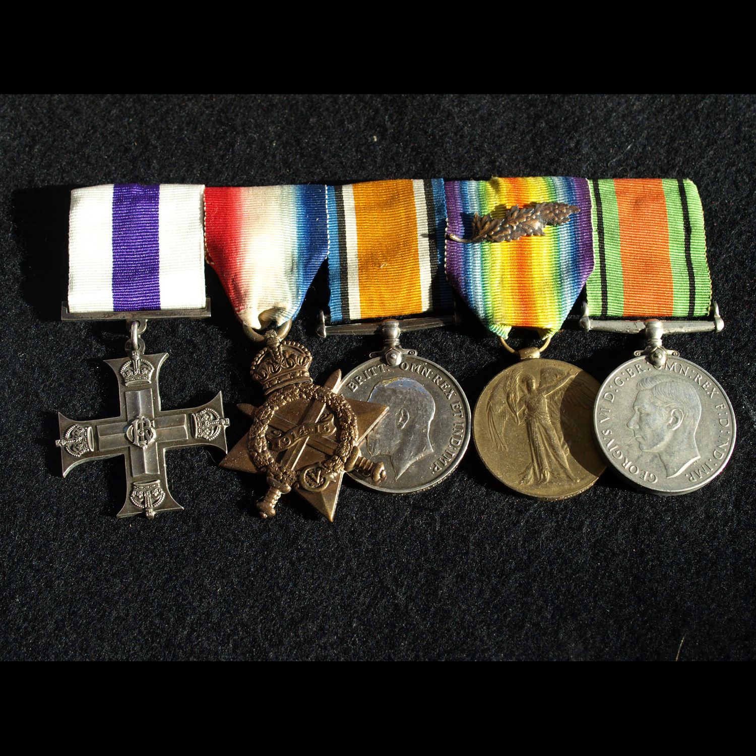 WW1 MC, 1914 Trio (mid) & WW2 DM Capt Applegate North Somerset Yeomanry