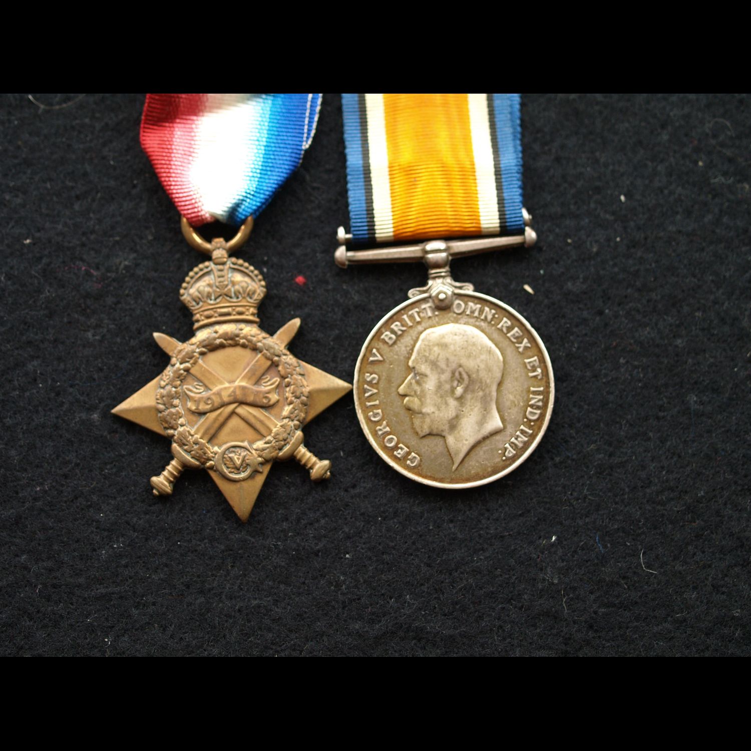 1914/15 Star & BWM Petty Officer Hann Royal Navy HMS Iron Duke Jutland