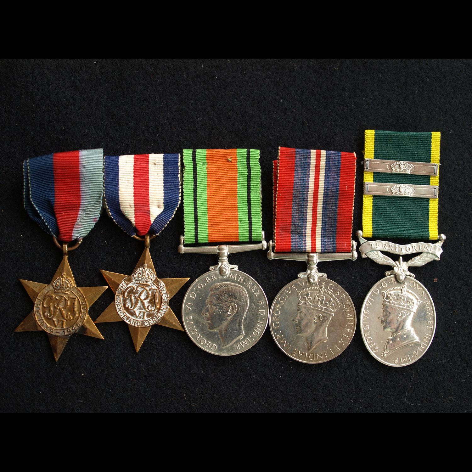 WW2 Group & TEM two bars Cpl Johnson 5th Durham Light Infantry