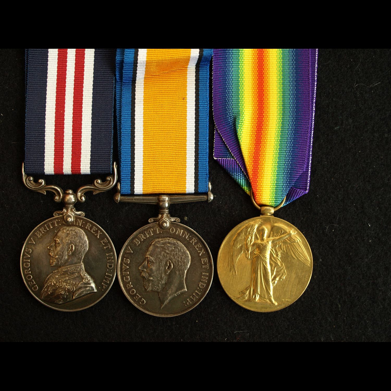 WW1 MM & Pair Pte Wood 55th Field Ambulance Royal Army Medical Corps Battle of Selle Oct 1918