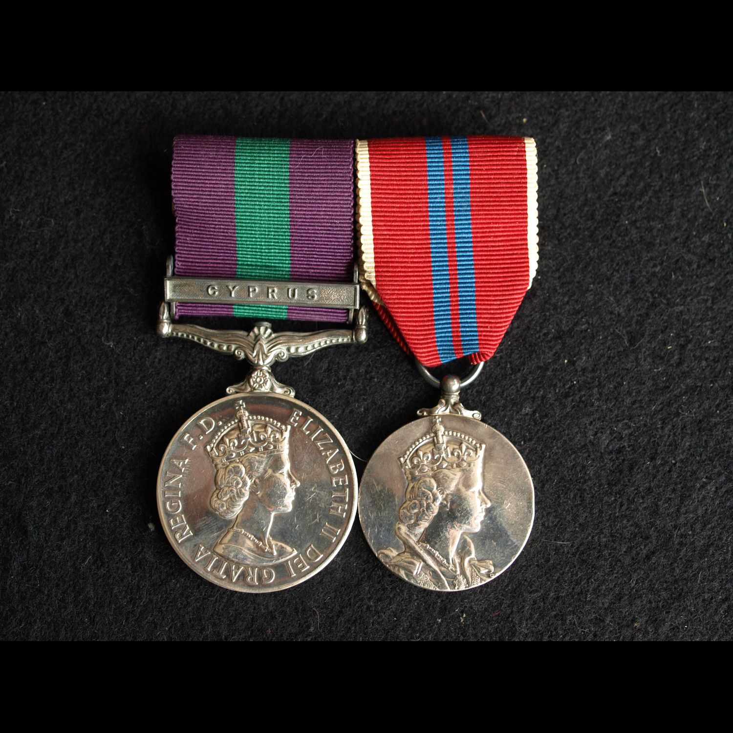 GSM Cyprus & 1953 Coronation Medal Wing Commander Jenkinson RAF