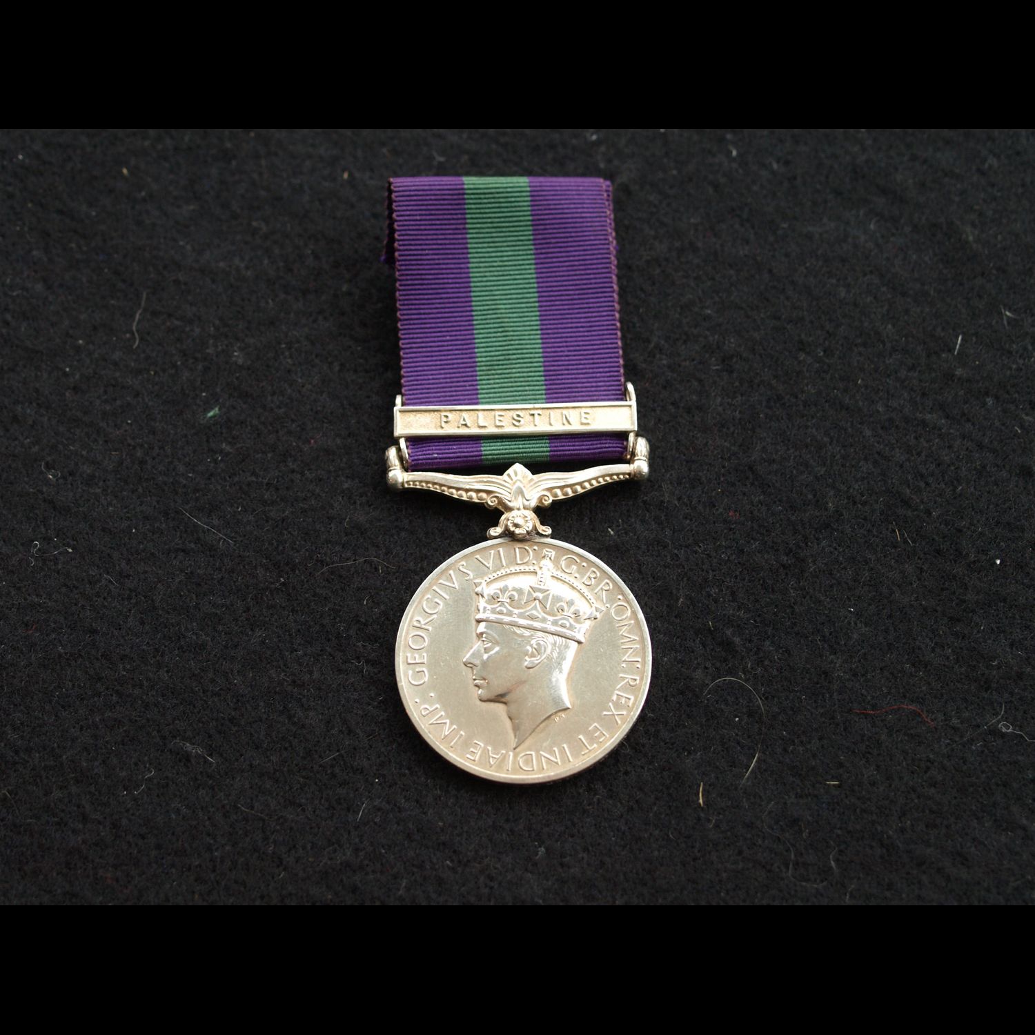 Rare GSM Palestine Pte Wright Devonshire Regiment only 32 to regiment