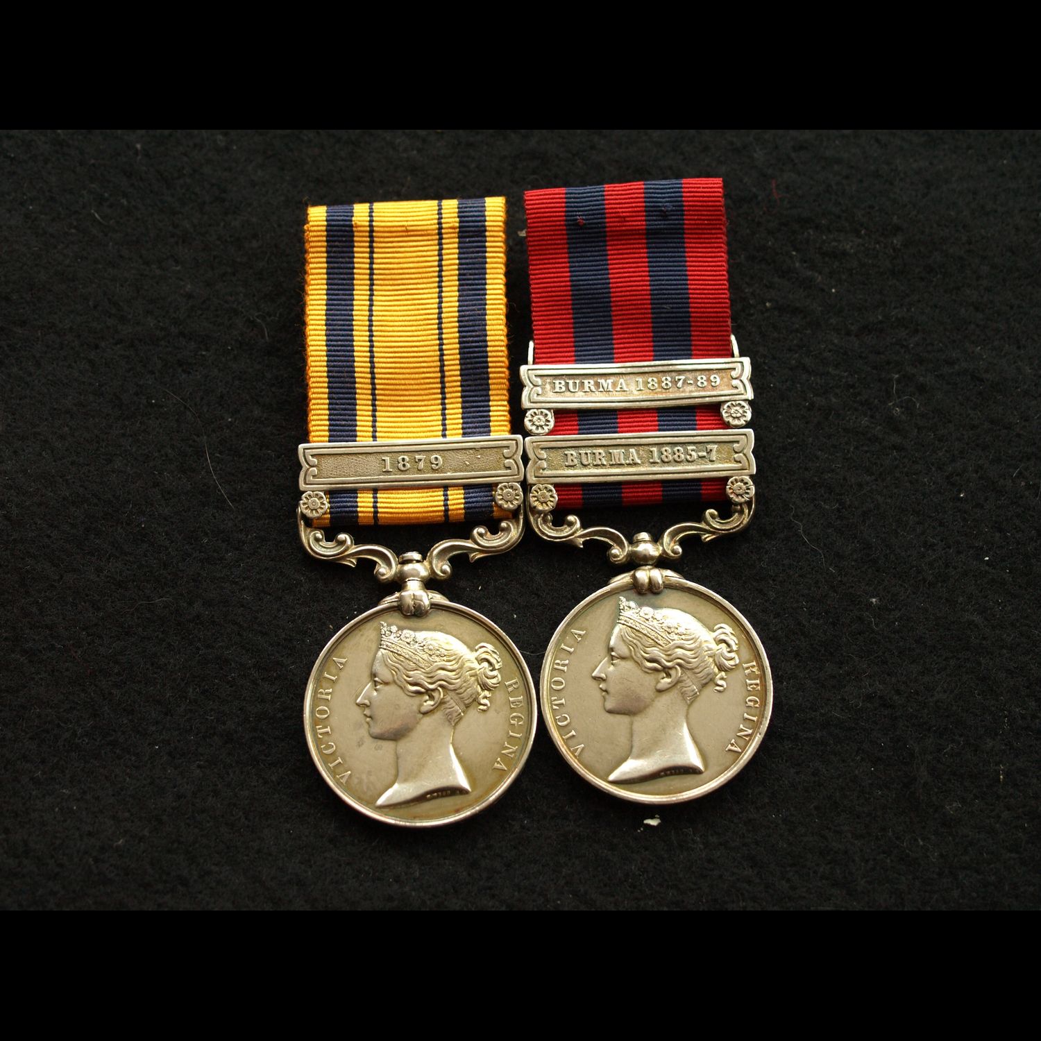 South Africa Medal 1879 & IGS Burma 1885-1889 Pte McCuulloch 2/21st Foot Scottish Fusilers