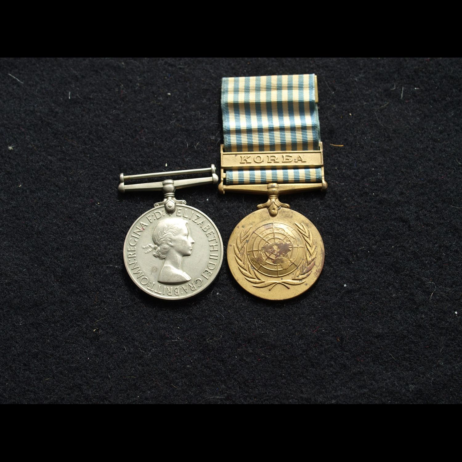 Queens Korea & UN Medal Pte Pringle WIA 29th July 1953 Duke of Wellington Regt