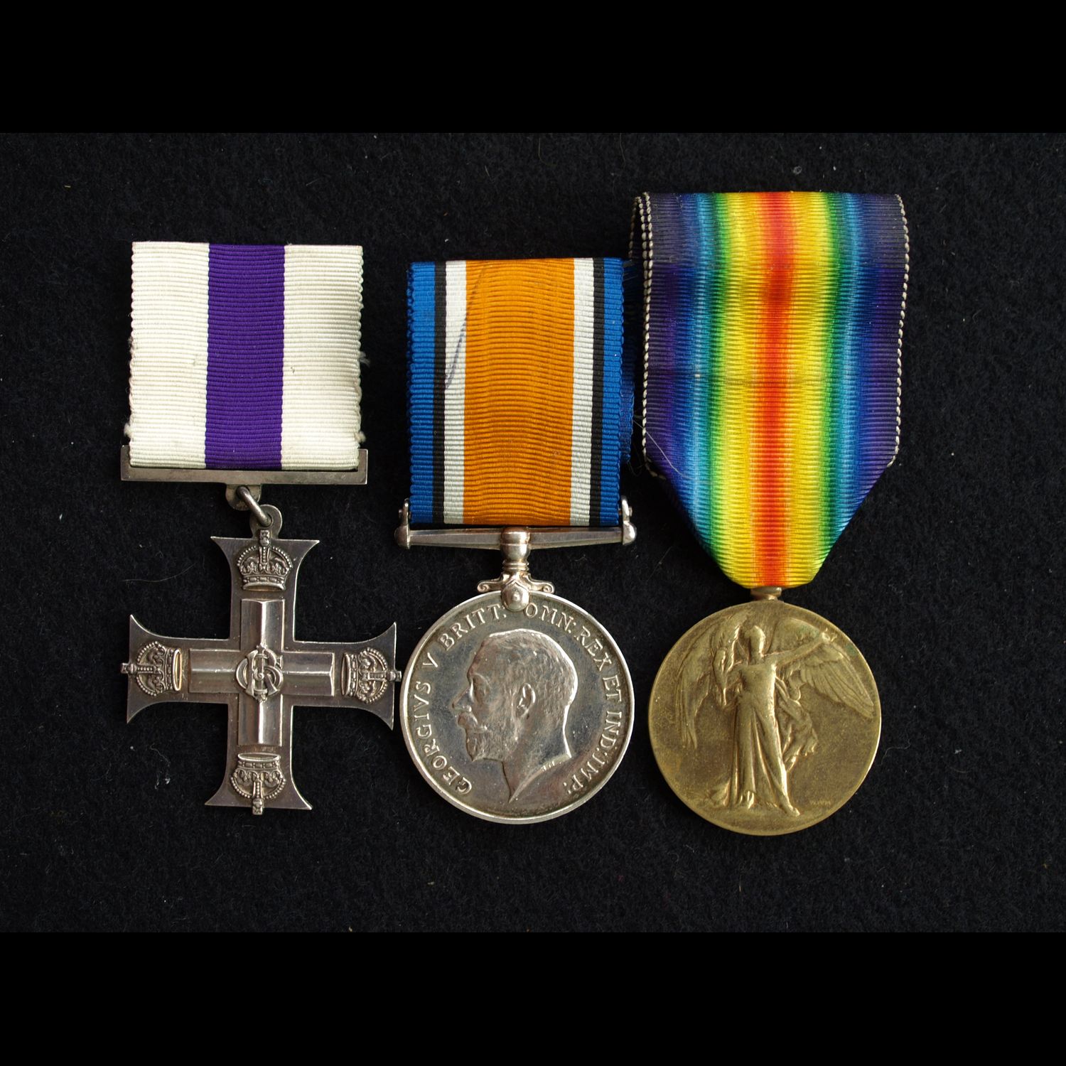 WW1 MC & Pair Major Irwine 493 Siege Battery Royal Garrison Artillery WIA 9th Oct 1917 late Ceylon Colombo Town Guard Artillery