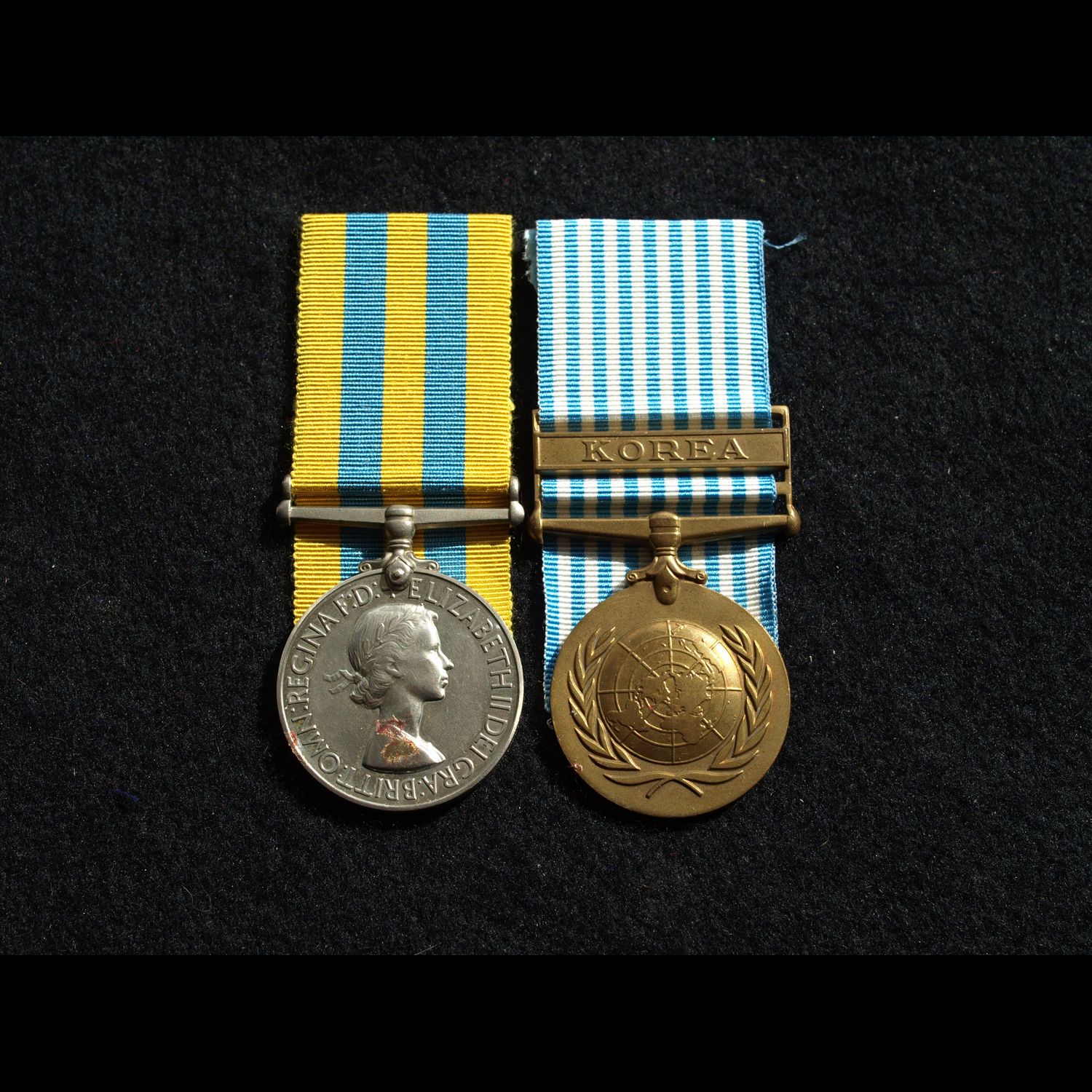 Korea & UN Korea Medals Pte Poyser WIA 21st Jan 1952 Kings Shropshire Light Infantry
