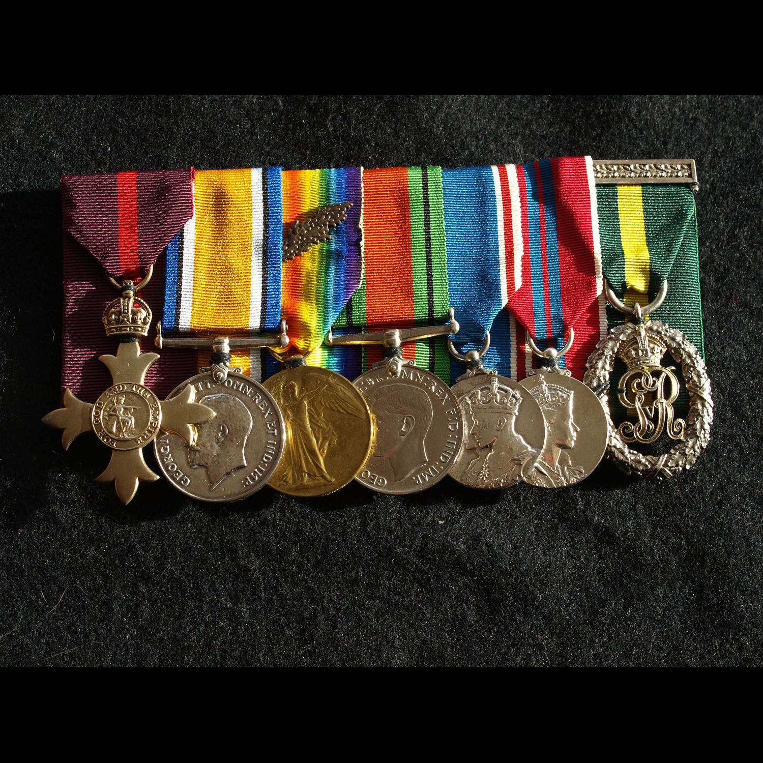 OBE (mil), WW1 Pair, DM, WM, 37 & 53 Coronations & TD Lt Colonel Tucker 6th London Regt
