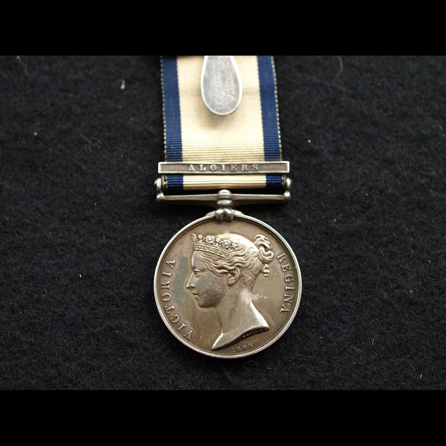 NGS Algiers Edwin Brackenbury Boy 1st Class HMS Britomart with top clasp named