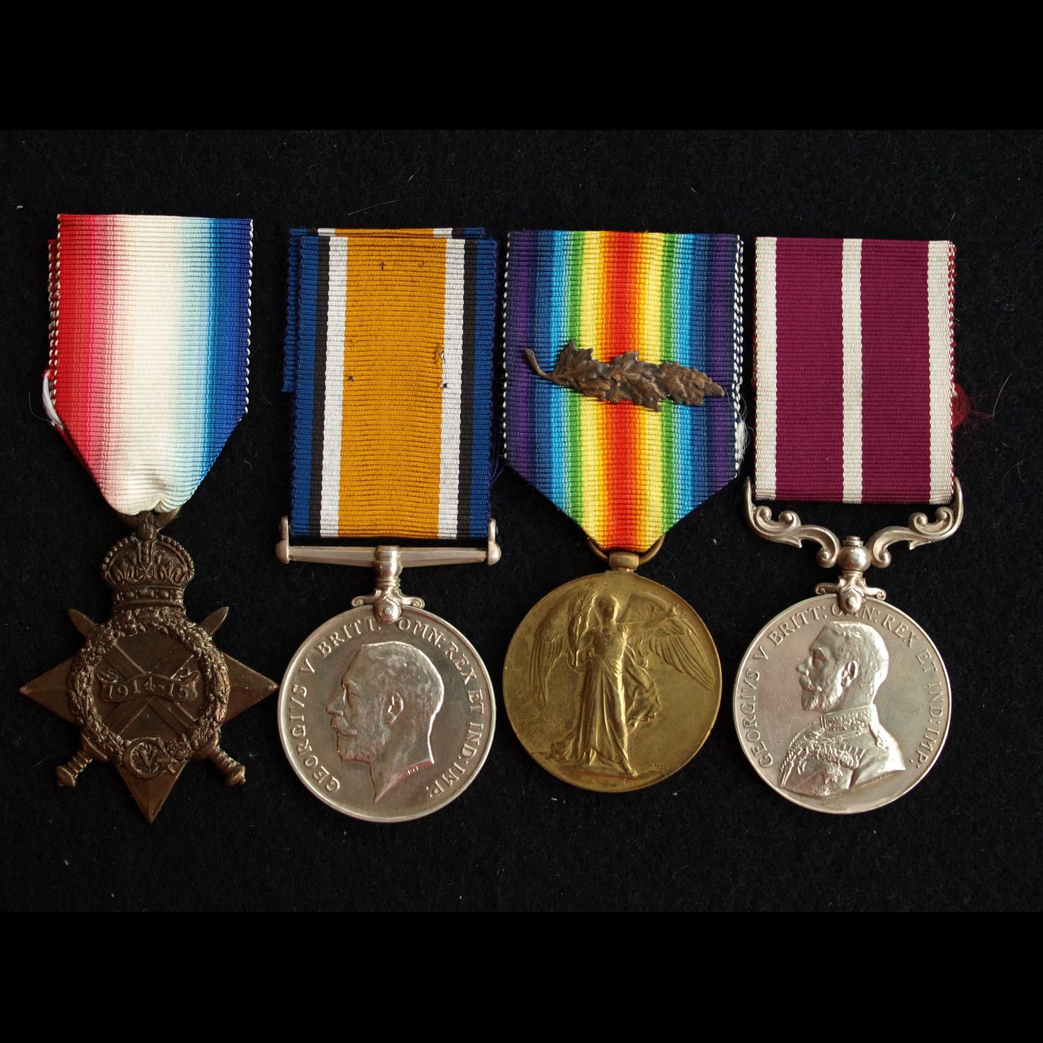 1914/15 Trio (mid) & MSM Sjt MacGregor 33rd Divisional Army Service Corps